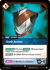 Cloth Armor Spiritforged Card List
