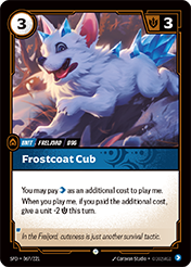 Frostcoat Cub Spiritforged Card List
