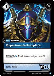 Experimental Hexplate Spiritforged Card List