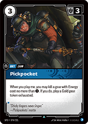 Pickpocket Spiritforged Card List