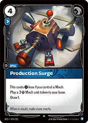 Production Surge Spiritforged Card List