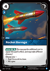 Rocket Barrage Spiritforged Card List