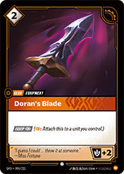 Doran's Blade Spiritforged Card List