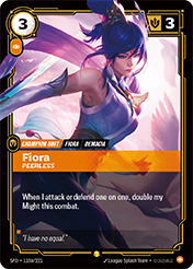 Fiora, Peerless - Alt Art Spiritforged Card List