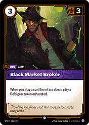 Black Market Broker Spiritforged Card List
