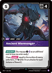 Ancient Warmonger Spiritforged Card List