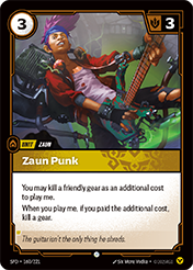 Zaun Punk Spiritforged Card List