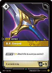 B.F. Sword Spiritforged Card List