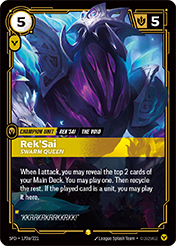 Rek'Sai, Swarm Queen - Alt Art Spiritforged Card List