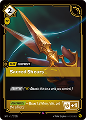 Sacred Shears Spiritforged Card List