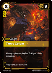 Trove Golem Spiritforged Card List