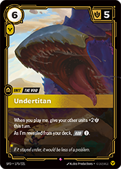 Undertitan Spiritforged Card List