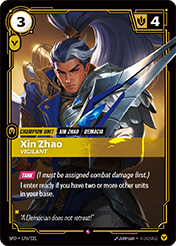 Xin Zhao, Vigilant Spiritforged Card List