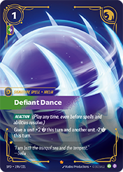 Defiant Dance Spiritforged Card List