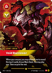 Void Burrower Spiritforged Card List